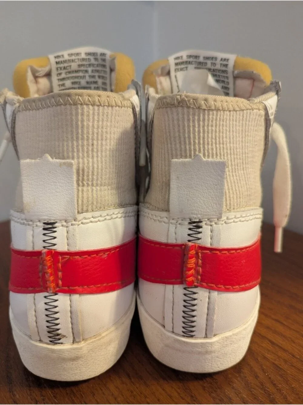 NIKE BLAZER MID '77 JUMBO WHITE/HABANERO RED Sneakers Mens Size 8